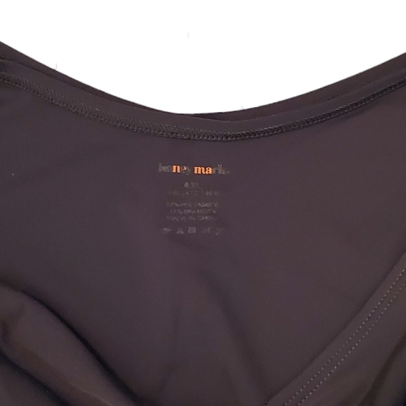 Honey Mark Swim Suit 3XL Charcoal Grey Basil Wrap Top & Sugar Skort - Picture 14 of 15